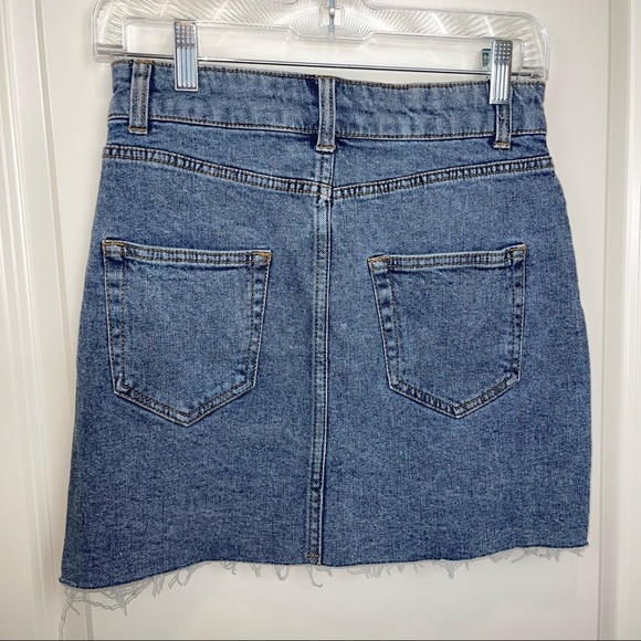 Wild Fable Raw Hem Jean Skirt Sz 4 - Picture 5 of 16